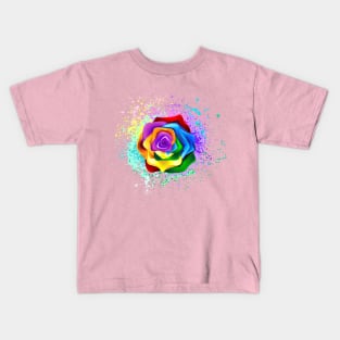 Rainbow Rose Kids T-Shirt